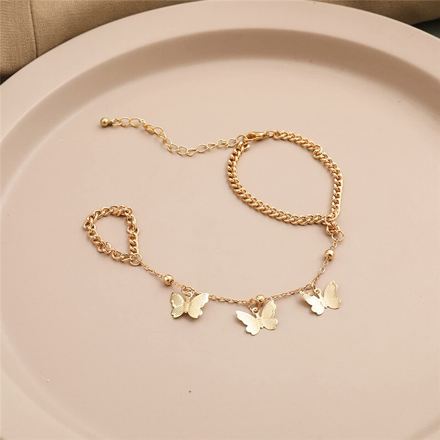 Butterfly Inspired Bracelet Ring Set